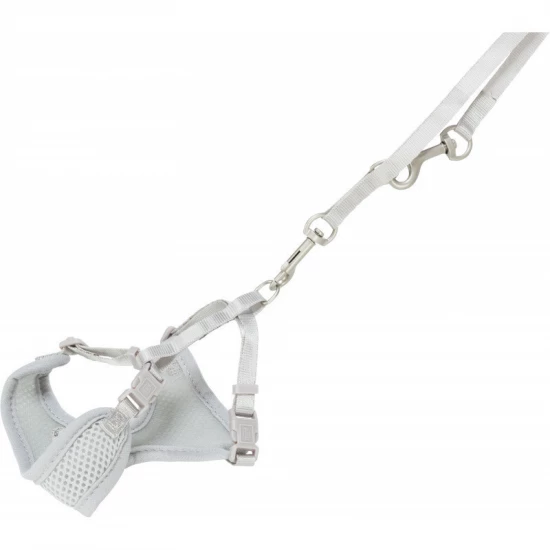 Trixie Junior Puppy Soft Szett Hám+póráz 26–34 cm 10mm 2m világos szürke 2